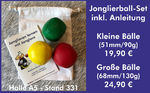 Juggling ball set including instructions in a cotton bag - € 19.90